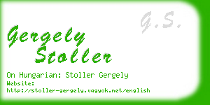 gergely stoller business card